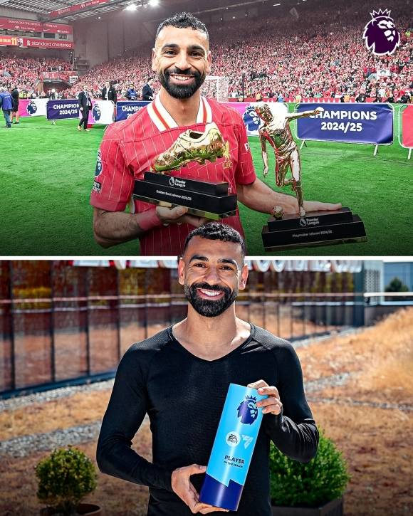 26일(한국시간) 잉글랜드 프리미어리그(EPL)에 따르면 모하메드 살라(리버풀)가 역대 최초로 득점왕, 도움왕, 올해의 선수상을 모두 휩쓸었다. EPL 소셜미디어