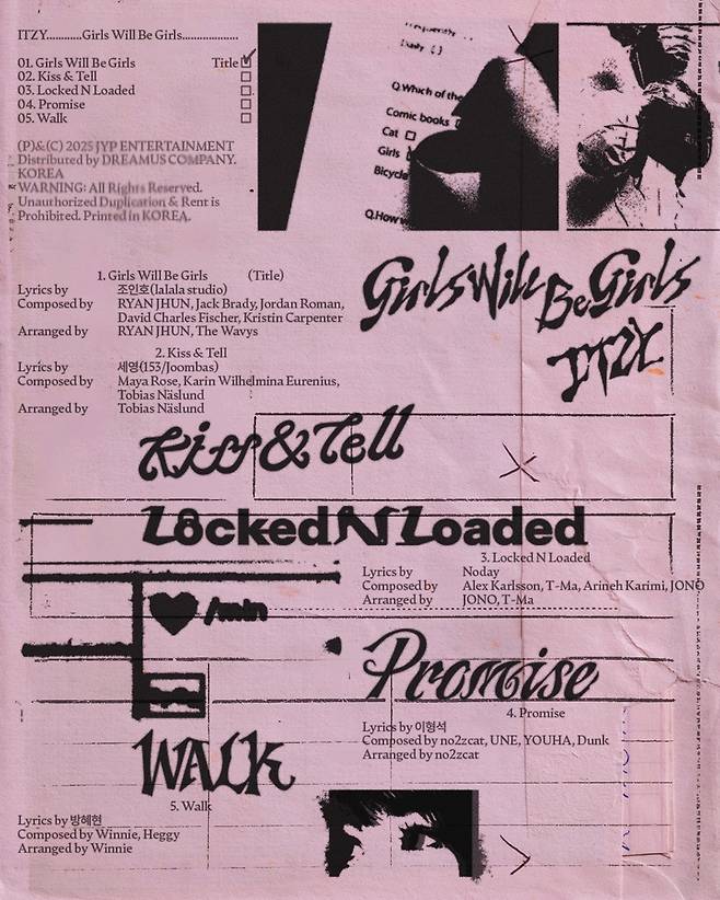 있지 내달 '걸스 윌 비 걸스' 발매 [JYP엔터테인먼트 제공. 재판매 및 DB 금지]