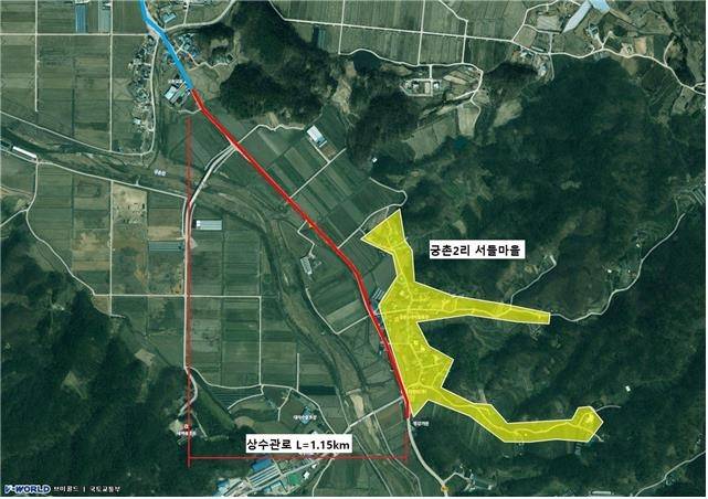 문막읍 궁촌리 일원 구간 상수관로 설치공사 현황 [원주시 제공.재판매 및 DB 금지]