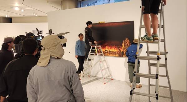 영화 '내 이름은' 촬영이 4.3평화재단에서 진행되고 있다. / 사진=재단