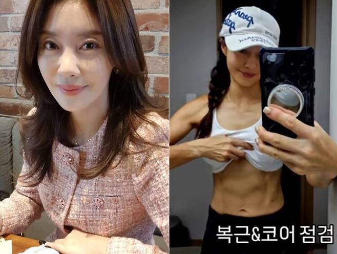 쥬얼리 이지현(41)이 탄탄한 복근을 뽐냈다. [사진=이지현 인스타그램]