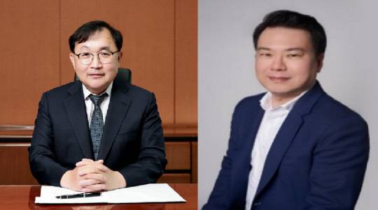 강영(왼쪽) HD현대마린엔진 대표이사, 유문기 한화엔진 대표이사. 각사 제공