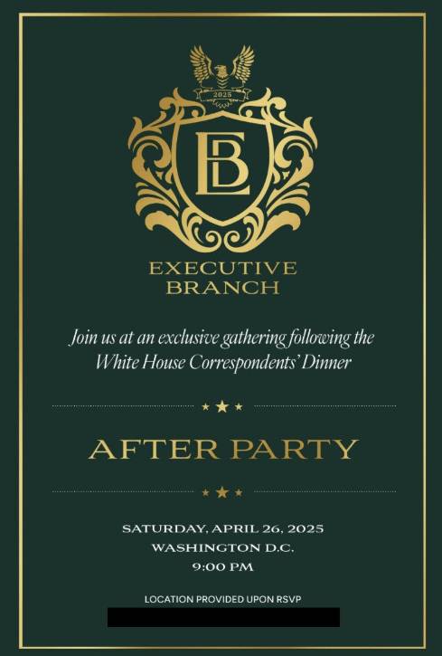 클럽 출범을 앞두고 지난달 열렸던 파티 초대장. 사진 인스타그램 캡처