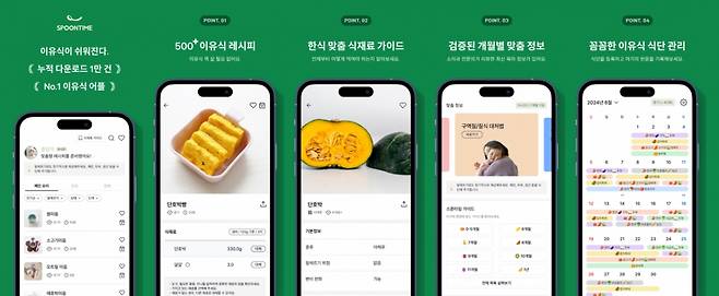 스푼타임 이유식 앱 화면을 보여주는 이미지./사진제공=스푼타임