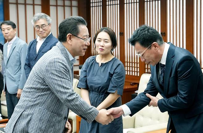 김영록 전남지사, 제주항공 참사 2기 유가족 대표단 면담 [전남도 제공. 재판매 및 DB 금지]