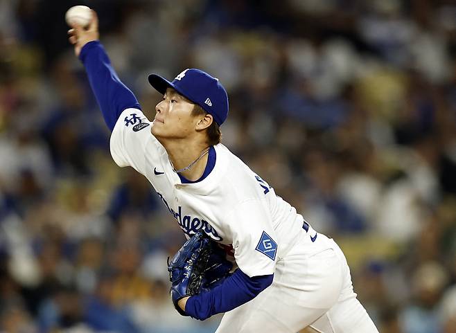 LA 다저스 야마모토 요시노부가 NL에서 강력한 사이영상 후보로 꼽힌다. AFPAP연합뉴스