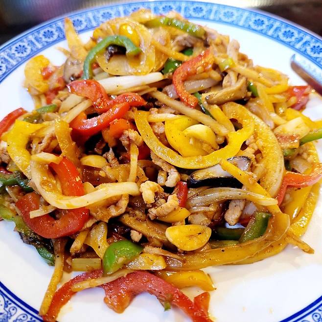 실시간 노총각 고추잡채