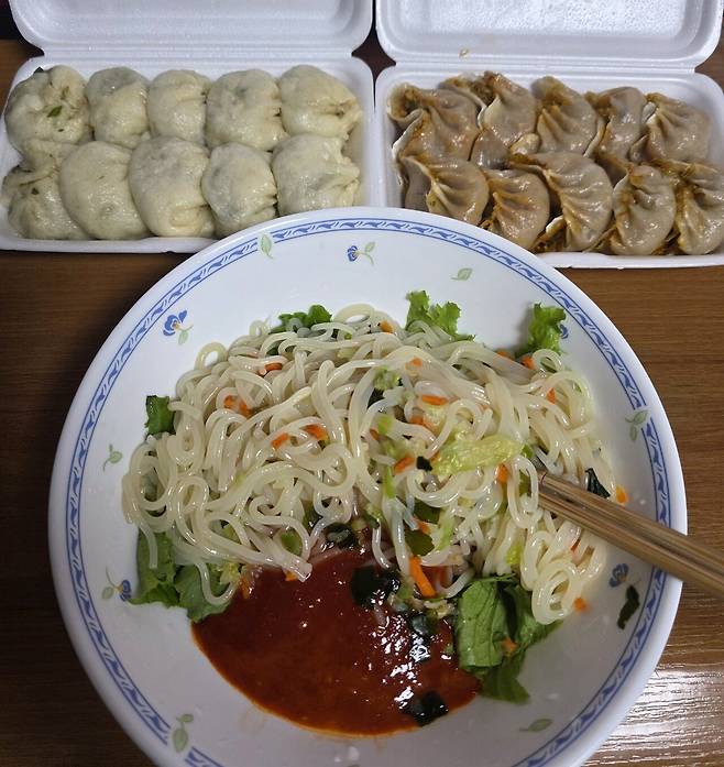 20250528_195315.jpg 고기만두,김치만두,쫄면