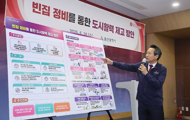 안승대 울산시 행정부시장이 27일 기자회견을 통해 빈집 정비 계획 발표하고 있다. 울산시 제공