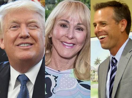 도널드 트럼프 미국 대통령이 지난달 100만 달러(약 14억원)짜리 기금 모금 만찬에 탈세범 폴 월잭(오른쪽)의 어머니 엘리자베스 파고(가운데)가 참석한 직후, 탈세범을 사면한 것으로 드러났다. 페이스북