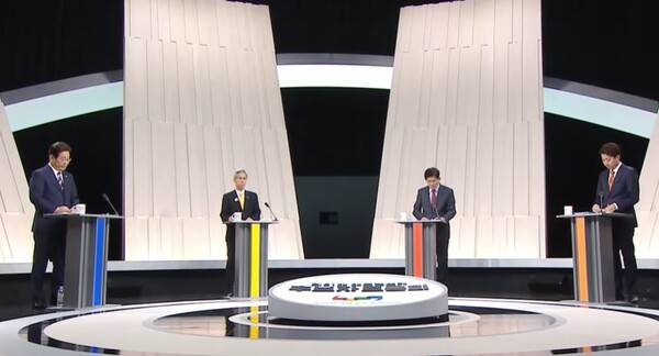 ▲지난 27일 열린 3차 대선후보 TV토론. 사진=MBC 중계화면 갈무리