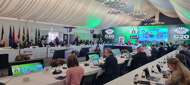 [세종=뉴시스] 26일부터 28일까지 사흘간 남아프리카공화국 림포포주에서 열린 '주요 20개국(G20) 농업수석과학자회의(MACS)' 전경. (사진=농촌진흥청 제공) *재판매 및 DB 금지