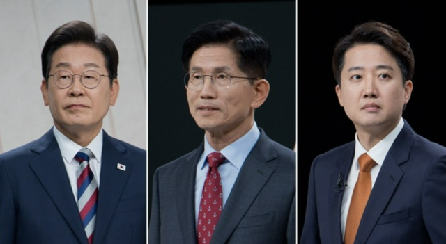 더불어민주당 이재명·국민의힘 김문수·개혁신당 이준석 대선 후보, 사진=국회사진기자단