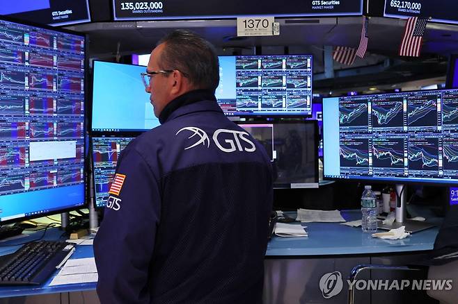 뉴욕증권거래소의 트레이더 [AFP 연합뉴스 자료사진. 재판매 및 DB 금지]