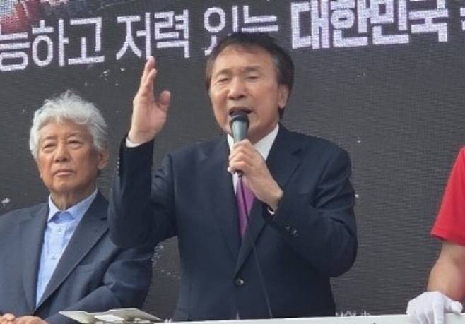 ▲ 연설하는 손학규 전 대표.