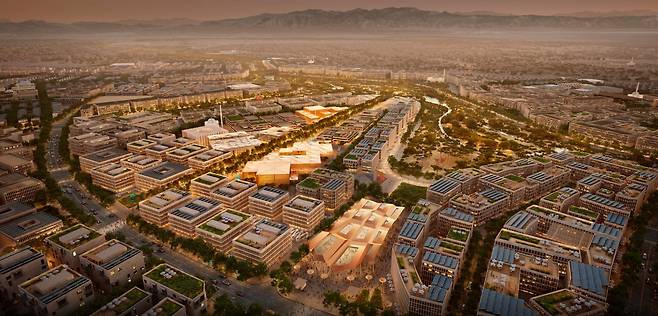 오만의 수도 무스카트 외곽에 지어지는 '술탄 하이탐 시티' 예상도. /오만 주택도시계획부