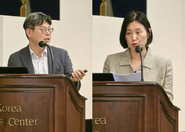 왼쪽부터 분당차병원 혈액종양내과 전홍재 교수, 한국혈액암협회 박정숙 사무국장/사진=정준엽 기자