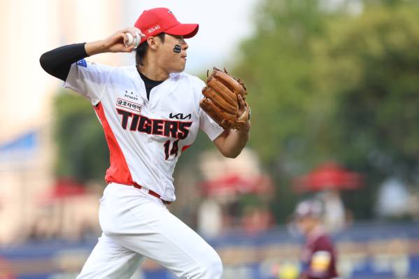 28일 광주 키움전에서 3루 수비를 하는 김규성의 모습. KIA 제공