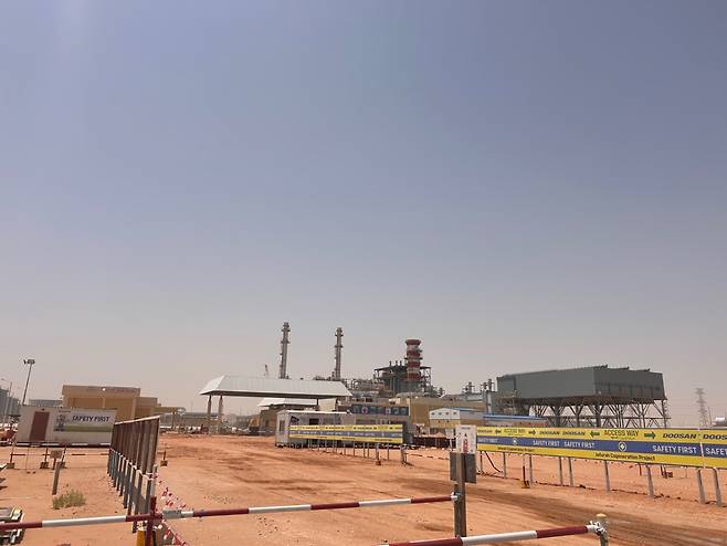 사우디 자푸라1 열병합 발전소 현장. /사진=산업통상자원부 공동취재단