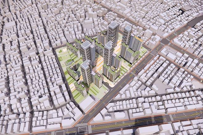 중랑구가 '면목7구역 정비계획 변경 결정'을 고시했다. 이미지는 중랑구, 면목7구역 조감도 모습./이미지 제공=중랑구