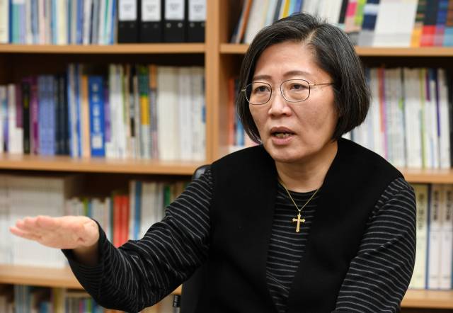 이수정 국민의힘 경기수원정 당협위원장(경기대학교 범죄교정심리학과 교수). 권욱 기자