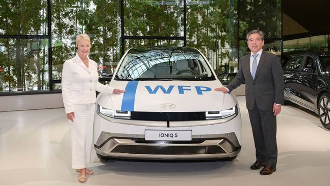 현대자동차가 WFP에 지원한 차량. /사진=전북현대