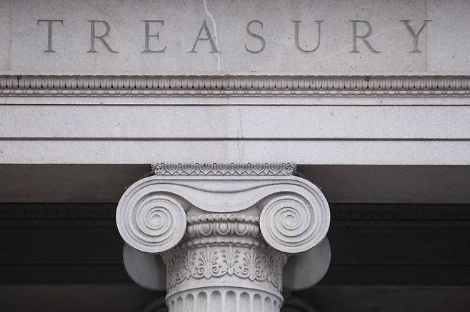 미국 워싱턴DC의 미국 재무부 청사  [EPA 연합뉴스 자료사진. 재판매 및 DB 금지]
