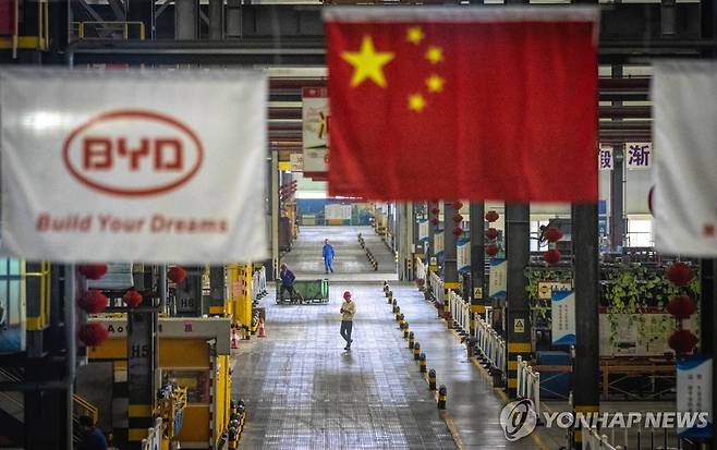 중국 시안의 BYD 공장 [EPA 연합뉴스 자료사진. 재판매 및 DB금지]
