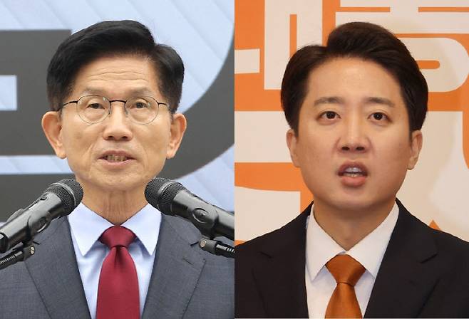 김문수 국민의힘 대선 후보(왼쪽)와 이준석 개혁신당 대선 후보. (사진=연합뉴스)