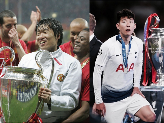 07 -08 UCL 우승 멤버 였으나 결승은 뛰지 못한 박지성 / 18-19 UCL 준우승에 그친 손흥민