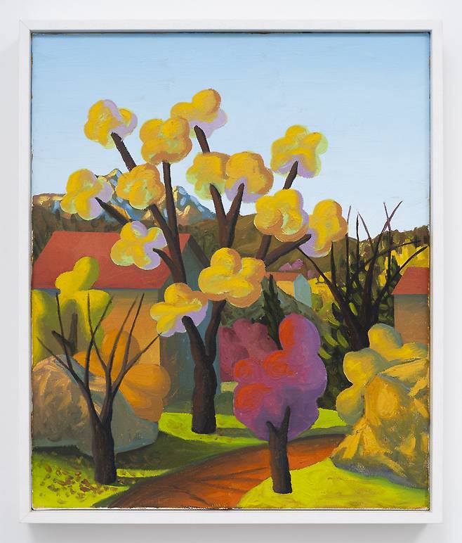 살보(Salvo, 1947-2015) 〈Ottobre〉 1999 Oil on canvas 60 x 50 cm, 63.5 x 53.3 x 5.4 cm framed ⓒArchivio Salvo Courtesy of Archivio Salvo and Gladstone