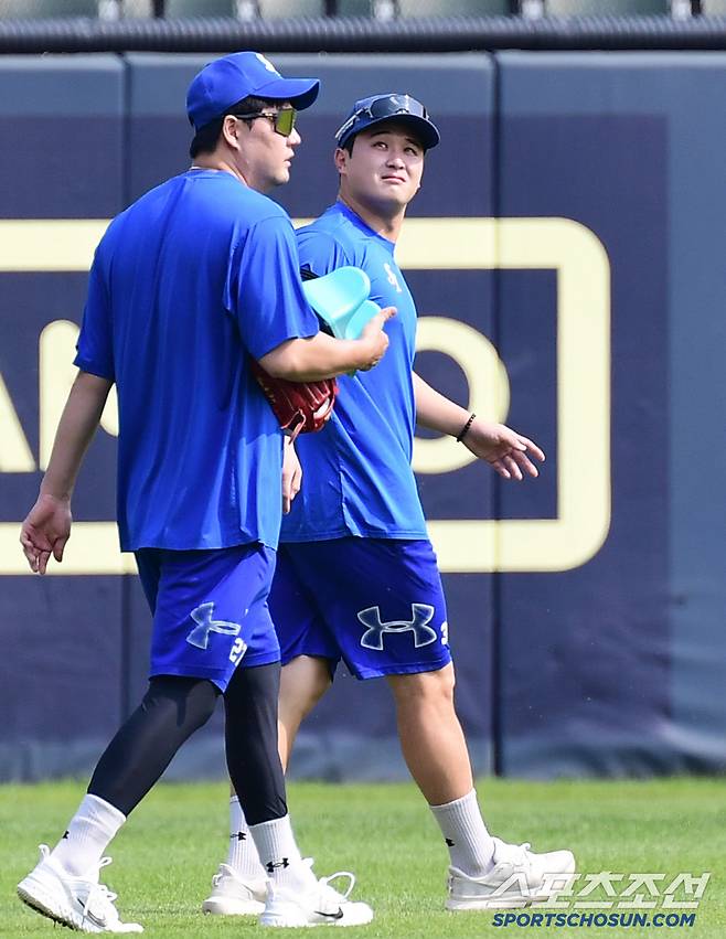 밝은 표정으로 훈련하는 삼성 최원태.