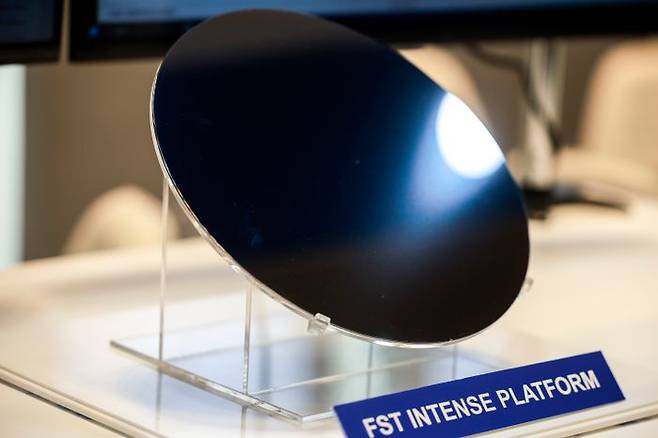 반도체 웨이퍼가 전시된 모습(자료사진) ⓒ뉴시스