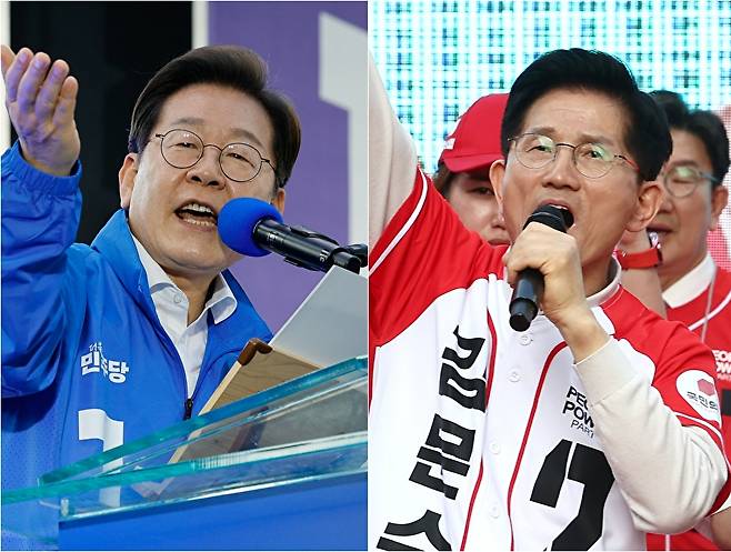 이재명 더불어민주당 대선 후보와 김문수 국민의힘 후보. [사진=연합뉴스]