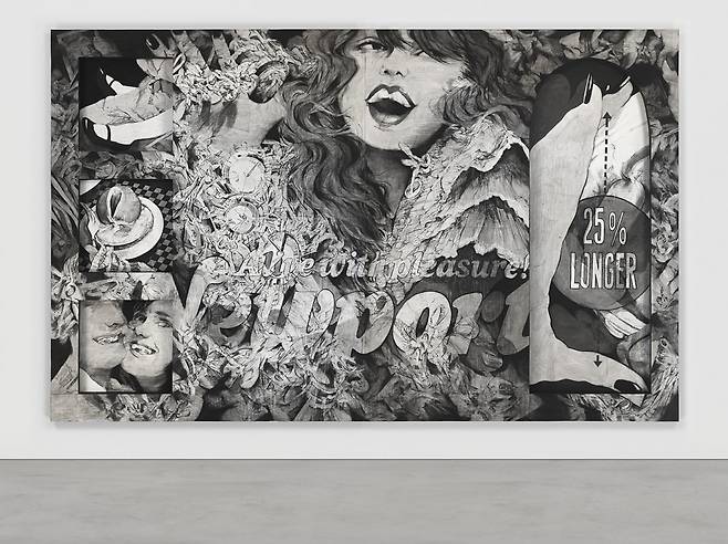 애나 박 개인전 'Good Girl'에 걸린 'Happy Ending', 2025. 리안갤러리 제공