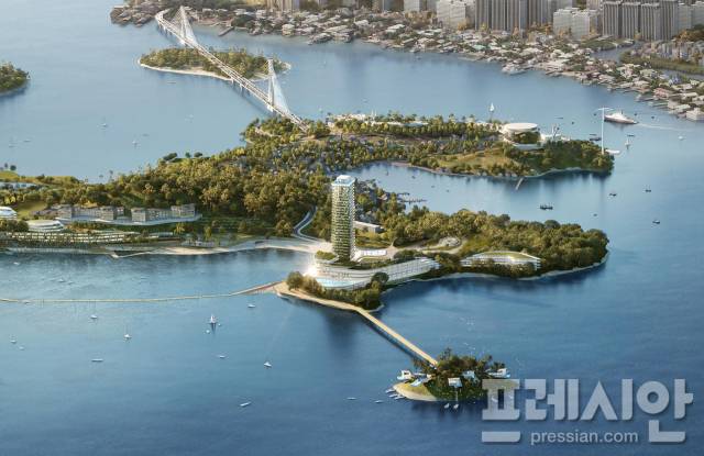 ▲여수경도 해양관광단지 호텔 조감도ⓒ전남도