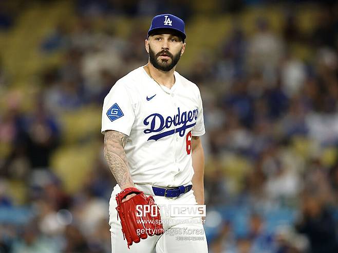 ▲ 올 시즌 다저스 불펜의 가장 큰 영입이었던 태너 스캇은 급증한 피장타 속에 고전하고 있다