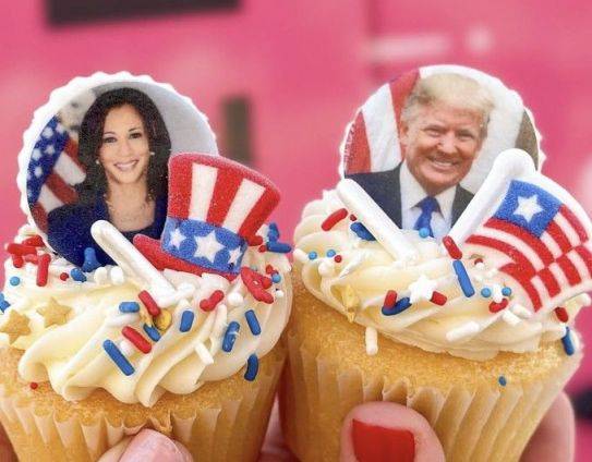 2024년 미국 대선 당시 판매된 '선거 컵케이크'. 인스타그램 캡처