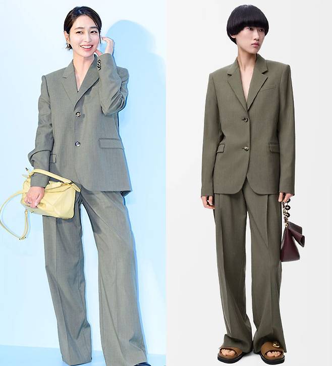 배우 이민정이 과감한 반전 패션을 선보였다. /사진=OSEN, 로에베(LOEWE)