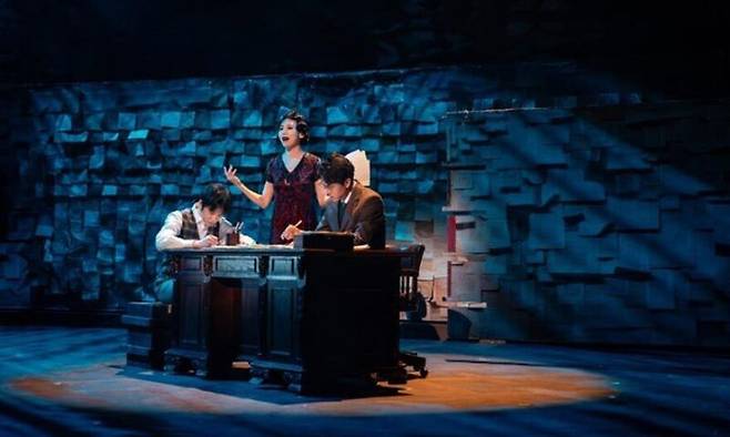 제작사 라이브의 뮤지컬 ‘팬레터’ 중국 공연 모습.&nbsp; 상해문화광장 제공