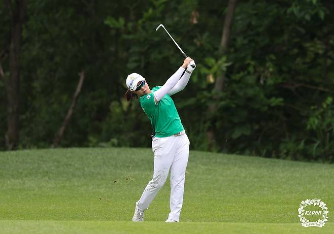 정윤지의 2라운드 경기 모습 [KLPGA 제공. 재판매 및 DB 금지]