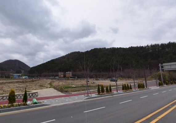 이르면 다음 달 조성 공사에 들어가는 동부행정타운 예정지 전경. 양산시 제공