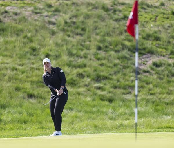 2025년 미국여자프로골프(LPGA) 투어 메이저 대회인 제80회 US여자오픈 우승 경쟁에 뛰어든 마야 스타르크가 3라운드에서 경기하는 모습이다. 사진제공=USGA/Dustin Satloff