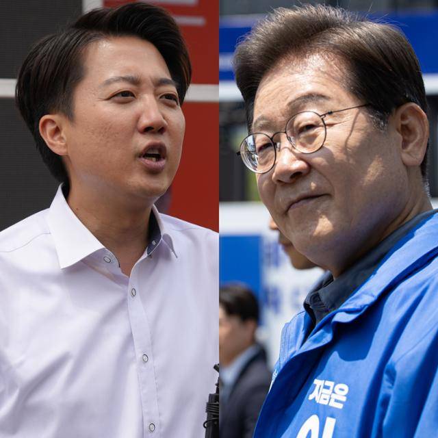 이준석(왼쪽 사진) 개혁신당 대선 후보와 이재명 더불어민주당 대선 후보. 연합뉴스·뉴스1