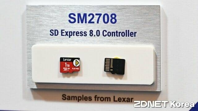 실리콘모션 SM2708 컨트롤러를 내장한 렉사 마이크로SD 익스프레스 1TB 용량 제품. (사진=지디넷코리아)