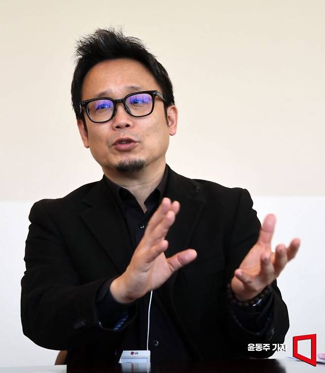 김성혁 LG전자 Quantum AI TASK 수석연구위원이 아시아경제와 인터뷰를 하고 있다. 윤동주 기자