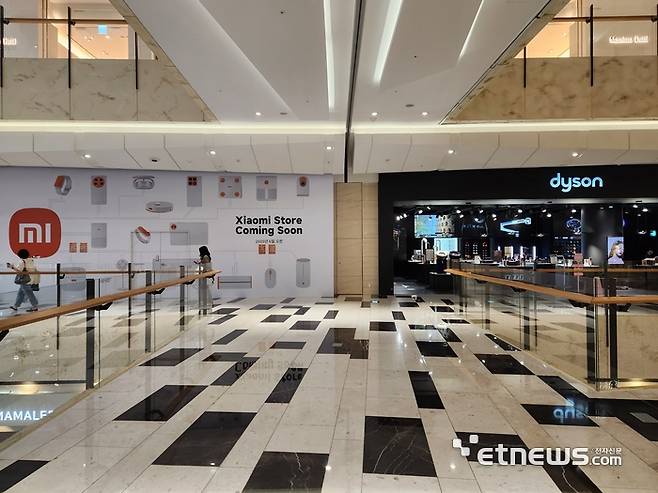 샤오미가 서울 여의도 IFC몰에 준비중인 플래그십 스토어(사진 :김신영 기자)