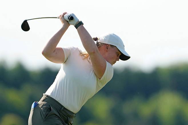 <yonhap photo-1777=""> ERIN, WISCONSIN - JUNE 01: Maja Stark of Sweden plays her shot from the 15th tee during the final round of the U.S. Women's Open presented by Ally 2025 at Erin Hills Golf Course on June 01, 2025 in Erin, Wisconsin. Patrick McDermott/Getty Images/AFP (Photo by Patrick McDermott / GETTY IMAGES NORTH AMERICA / Getty Images via AFP)/2025-06-02 07:31:51/ <저작권자 ⓒ 1980-2025 ㈜연합뉴스. 무단 전재 재배포 금지, AI 학습 및 활용 금지></yonhap>