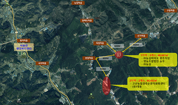 완주군 비봉면 악취관리지역 위치도  [사진=전북자치도 ]