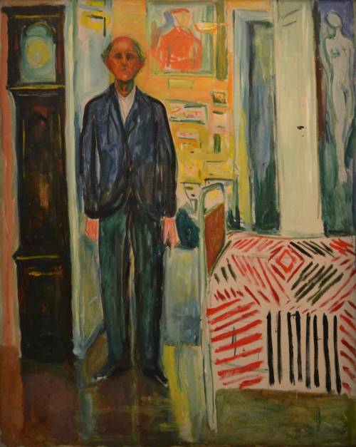 ‘시계와 침대 사이의 자화상’, 1940~43년.